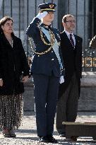 Royals At The Military Easter At The Royal Palace - Madrid