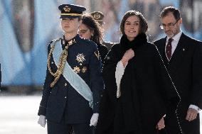 Royals At The Military Easter At The Royal Palace - Madrid