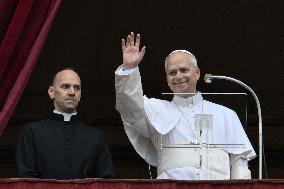 Pope Leo XIV Prays The Angelus - Vatican