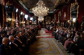 Royals At The Military Easter At The Royal Palace - Madrid