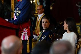 Royals At The Military Easter At The Royal Palace - Madrid