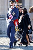 Royals At The Military Easter At The Royal Palace - Madrid