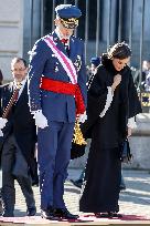 Royals At The Military Easter At The Royal Palace - Madrid