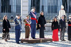 Royals At The Military Easter At The Royal Palace - Madrid