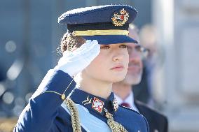 Royals At The Military Easter At The Royal Palace - Madrid