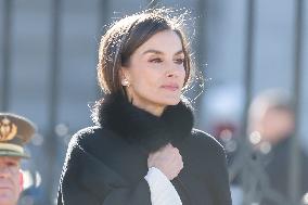 Royals At The Military Easter At The Royal Palace - Madrid