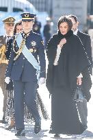 Royals At The Military Easter At The Royal Palace - Madrid