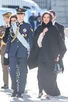 Royals At The Military Easter At The Royal Palace - Madrid