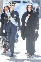 Royals At The Military Easter At The Royal Palace - Madrid
