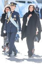 Royals At The Military Easter At The Royal Palace - Madrid