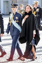Royals At The Military Easter At The Royal Palace - Madrid