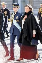 Royals At The Military Easter At The Royal Palace - Madrid