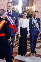 Royals At The Military Easter At The Royal Palace - Madrid