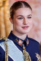 Royals At The Military Easter At The Royal Palace - Madrid