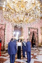Royals At The Military Easter At The Royal Palace - Madrid
