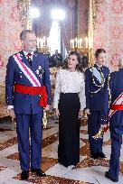 Royals At The Military Easter At The Royal Palace - Madrid