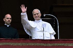 Pope Leo XIV Prays The Angelus - Vatican