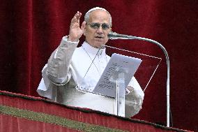 Pope Leo XIV Prays The Angelus - Vatican