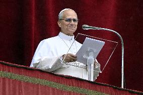 Pope Leo XIV Prays The Angelus - Vatican