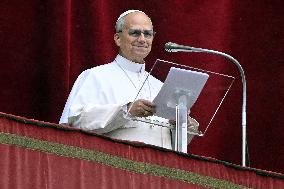 Pope Leo XIV Prays The Angelus - Vatican