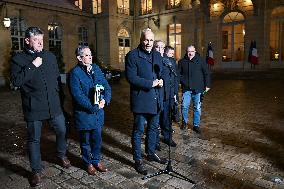 Meeting Between The Prime Minister And Agricultural Unions - Paris