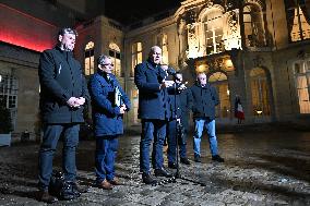 Meeting Between The Prime Minister And Agricultural Unions - Paris