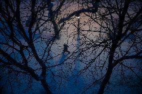 Snowfall Blankets Paris - France