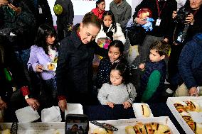Mexican President Claudia Sheinbaum Holds Briefing Conference - Mexico