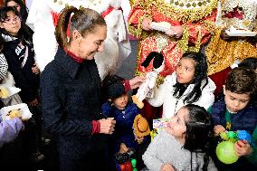 Mexican President Claudia Sheinbaum Holds Briefing Conference - Mexico