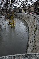 Tiber Banks Closed Due To Flooding - Rome