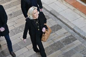 Marine Le Pen At Brigitte Bardot Funeral - Saint-Tropez