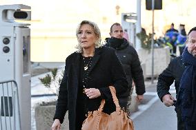 Marine Le Pen At Brigitte Bardot Funeral - Saint-Tropez