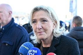 Marine Le Pen At Brigitte Bardot Funeral - Saint-Tropez