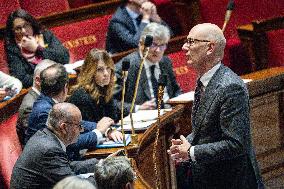 Session of Questions to the Government at The National Assembly - Paris AJ
