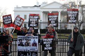 Protesters gather to denounce raids conducted by the US Immigration and Customs Enforcement (ICE)