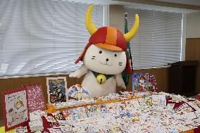 New Year greeting cards for mascot Hikonyan