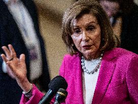 DC: Former Speaker Nancy Pelosi Speaks To Reporters after classified hearing on on the Venezuela operation