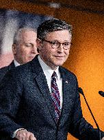 DC: Speaker Mike Johnson Speaks To Reporters During Weekly Capitol Hill Press Conference