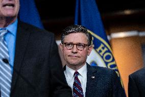 DC: Speaker Mike Johnson Speaks To Reporters During Weekly Capitol Hill Press Conference