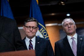 DC: Speaker Mike Johnson Speaks To Reporters During Weekly Capitol Hill Press Conference