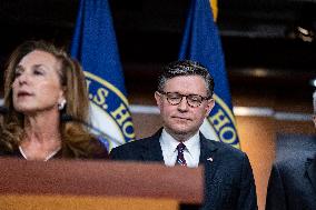 DC: Speaker Mike Johnson Speaks To Reporters During Weekly Capitol Hill Press Conference