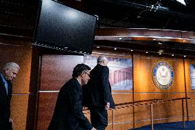 DC: Speaker Mike Johnson Speaks To Reporters During Weekly Capitol Hill Press Conference