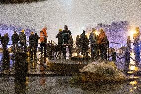 Several Dozen Farmers From The Coordination Rurale Arriving In Paris