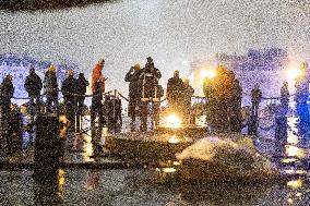 Several Dozen Farmers From The Coordination Rurale Arriving In Paris