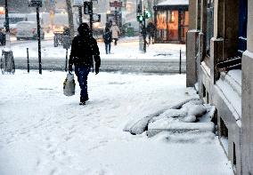 Homeless People Under The Snow - Paris