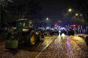 Several Dozen Farmers From The Coordination Rurale At Porte d Auteuil - Paris