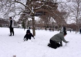 Paris Under The Snow - Eiffel Tower
