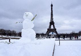 Paris Under The Snow - Eiffel Tower