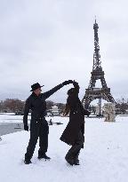 Paris Under The Snow - Eiffel Tower