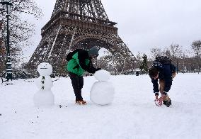 Paris Under The Snow - Eiffel Tower